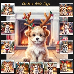 Christmas Antler Puppy