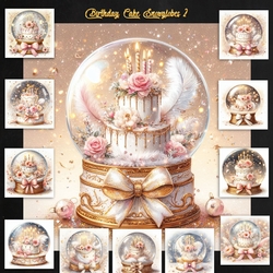 Birthday Cake Snowglobes 2