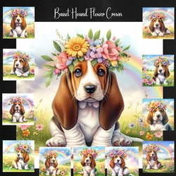 Bassett Hound Flower Crown