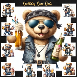Birthday bear Dude