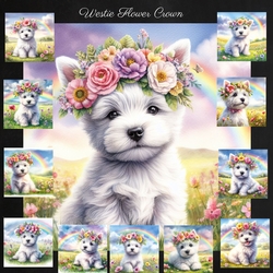 Westie Flower Crown