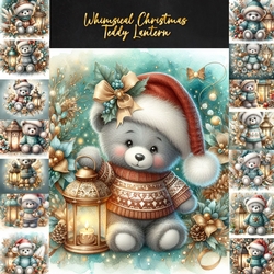Whimsical Christmas Teddy Lantern