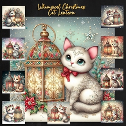 Whimsical Christmas Cat Lantern