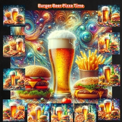 Burger Beer Pizza Time