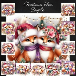 Christmas Fox Couple