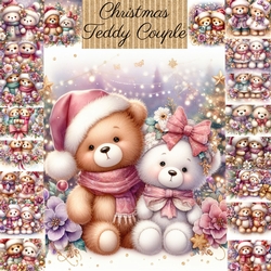 Christmas Teddy Couple