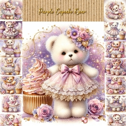 Purple Cupcake Bear