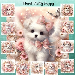 FLoral Sluffy Puppy