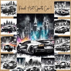  Pencil Art  Sports car 1