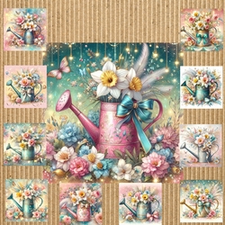 Spring Floral Watering Can