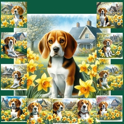 Daffodil Garden Beagle