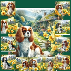 Daffodil Garden Cavalier king charles