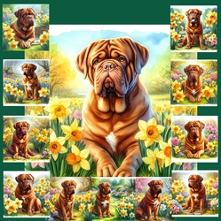 Daffodil Garden Dogue de Bordeaux