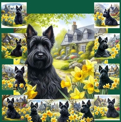 Daffodil Garden Scottie