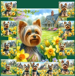 Daffodil Garden Yorkshire Terrier
