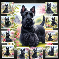 Charming Spring Garden Dogs 2
