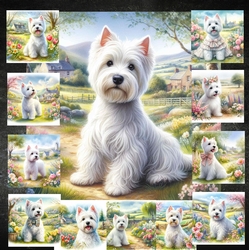 Charming Spring Garden Dogs 3
