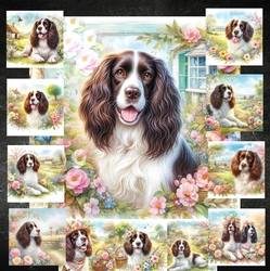 Charming Spring Garden Dogs 4