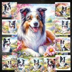 Charming Spring Garden Dogs 5