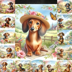 Charming Spring Garden Dogs 7
