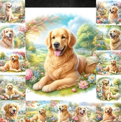 Charming Spring Garden Dogs 8