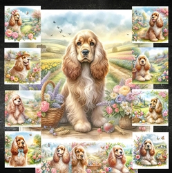Charming Spring Garden Dogs 11