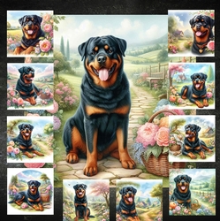 Charming Spring Garden Dogs 12