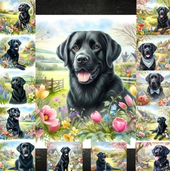 Charming Spring Garden Dogs 14