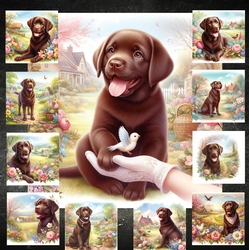 Charming Spring Garden Dogs 16