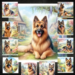 Charming Spring Garden Dogs 13