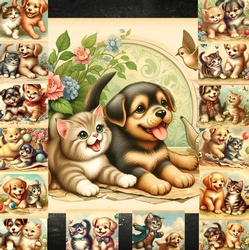 Vintage Kittens & Pups