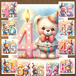 4 5 6 Candle Birthday Bears