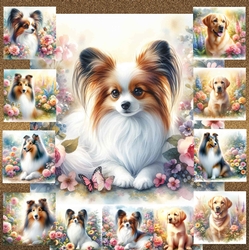Pastel Garden Dogs 8