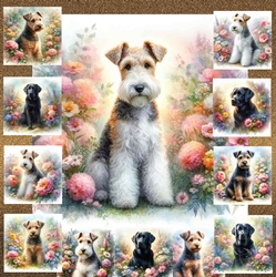 Pastel Garden Dogs 10