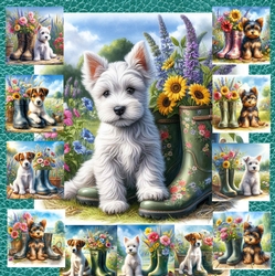 Sweet Floral Boot Pups 2