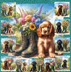 Sweet Floral Boot Pups 6
