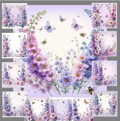 Floral Butterfly Bee Border