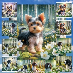 Beautiful Birch Forest Dogs 3