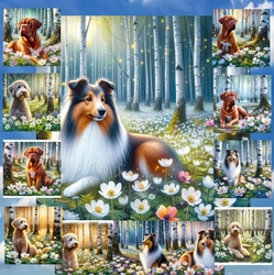 Beautiful Birch Forest Dogs 10