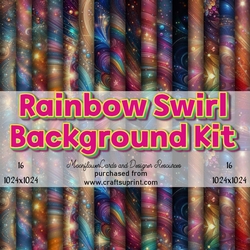 Rainbow Swirl Background Kit