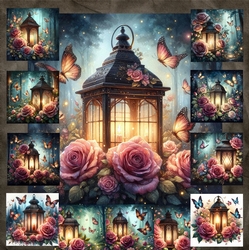 Rose Butterfly Lantern