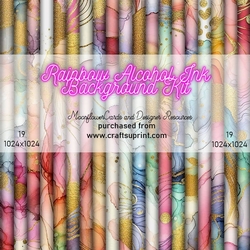 Rainbow Alcohol Ink Background Kit