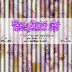 Lilac Alcohol Ink Background Kit 