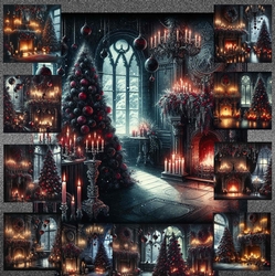 Gothic Christmas Fireplace