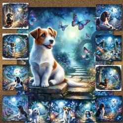 Twilight Butterfly Garden Dogs 6