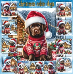 Christmas Cabin Dogs 8