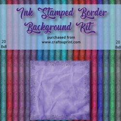 Ink Stamped Border Back Ground Kit