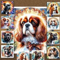 Beautiful Stained Glass Dogs 3