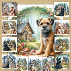 Whimsical Cottage Dogs 2