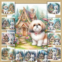 Whimsical Cottage Dogs 3